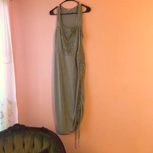 Corset is convertible mesh dress